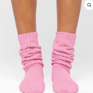 SKIMS Bubblegum RARE Slouch Cableknit Cotton Socks 🍬 BNIB